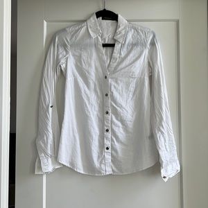 The Limited White Collared Shirt Gold Buttons